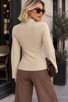 Luzia Stone Fine Knit Toggle Top