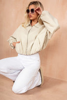 Lylah Stone Denim Bomber Jacket