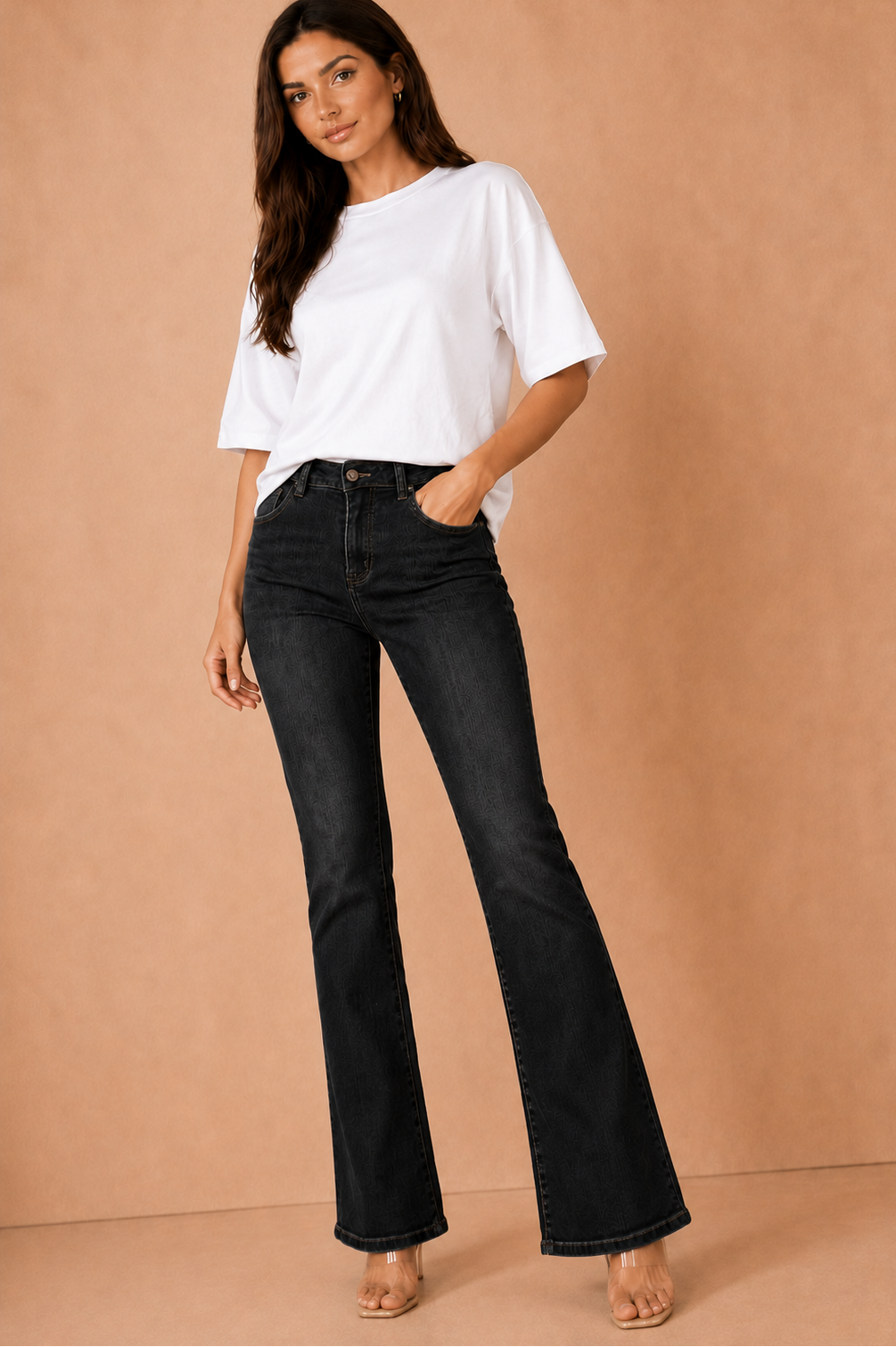 Lyra Black Denim Bootcut Jeans