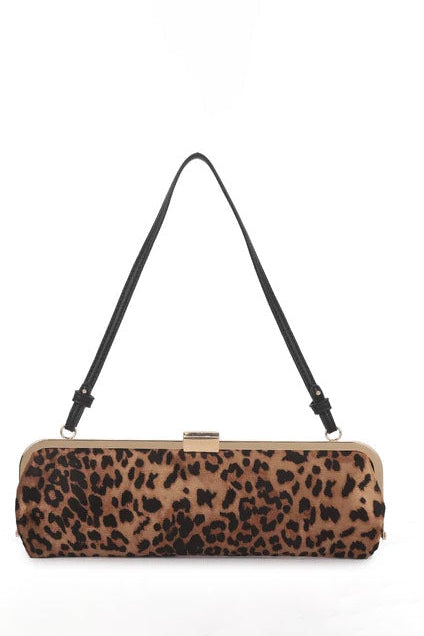 Lyra Leopard Print Shoulder Bag