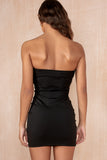 Maddy Black Diamante Bandeau Dress