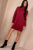 Maise Burgundy Jumper Dress