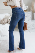 Makayla Blue High Waist Bootcut Jeans