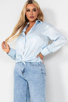 Makayla Blue Shimmer Shirt