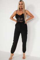 Malia Black Cargo Trousers