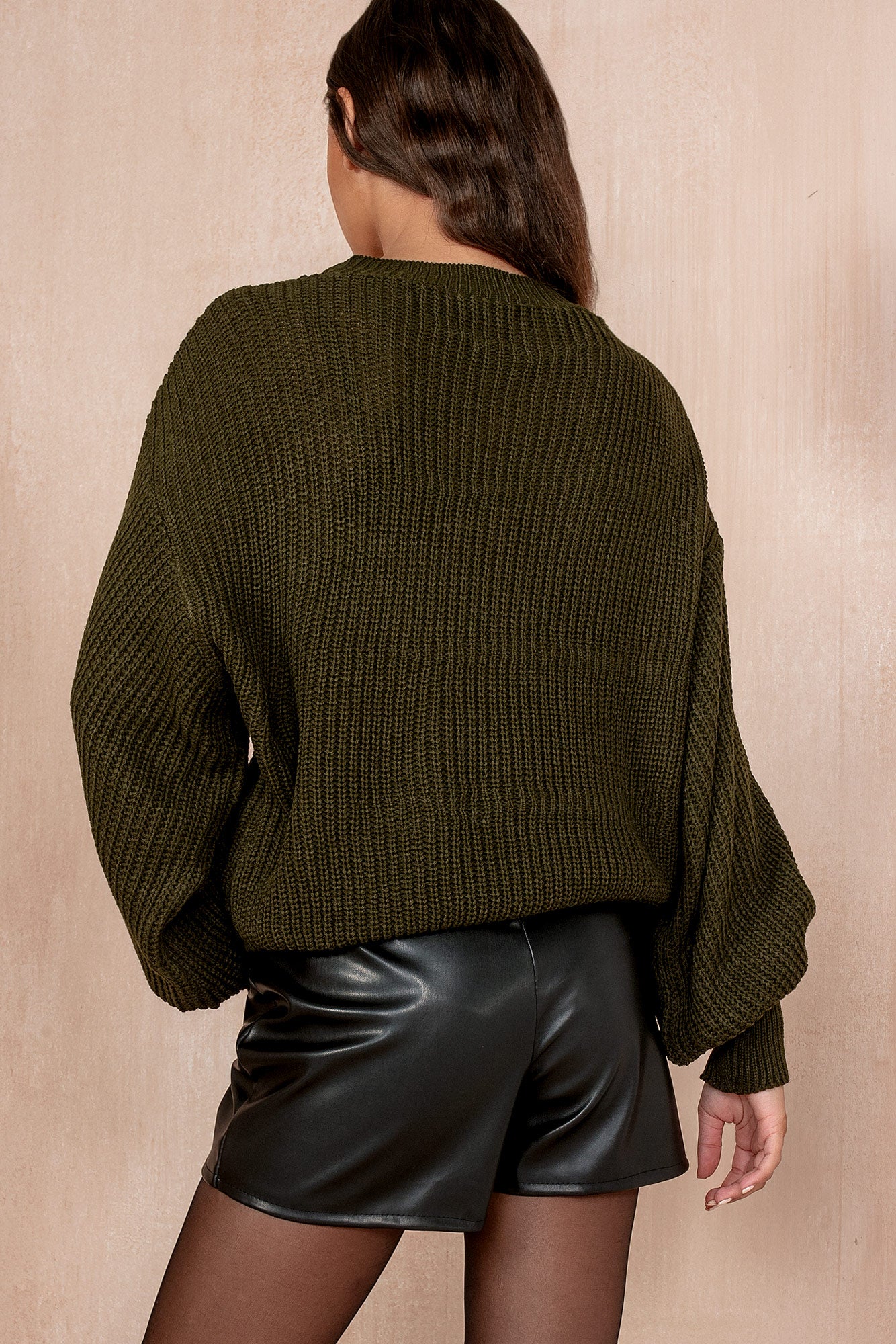 Mandy Khaki Knit Jumper