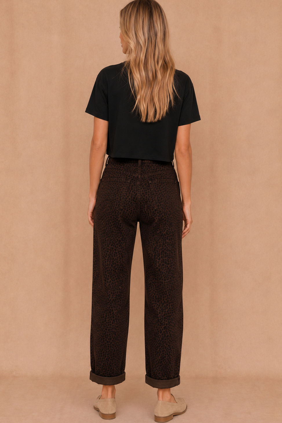 Mara Leopard Print Mom Jeans