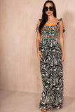 Margo Black Print Maxi Dress