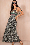 Margo Black Print Maxi Dress