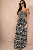 Margo Black Print Maxi Dress