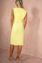 Margo Yellow Sleeveless Midi Dress
