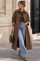 Mariah Chocolate Longline Trench Coat