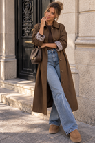 Mariah Chocolate Longline Trench Coat