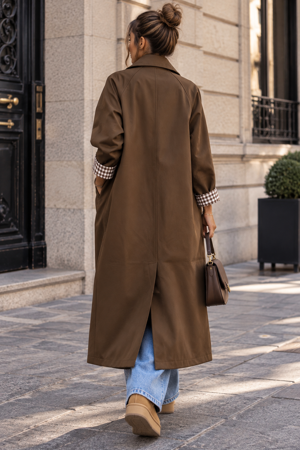 Mariah Chocolate Longline Trench Coat