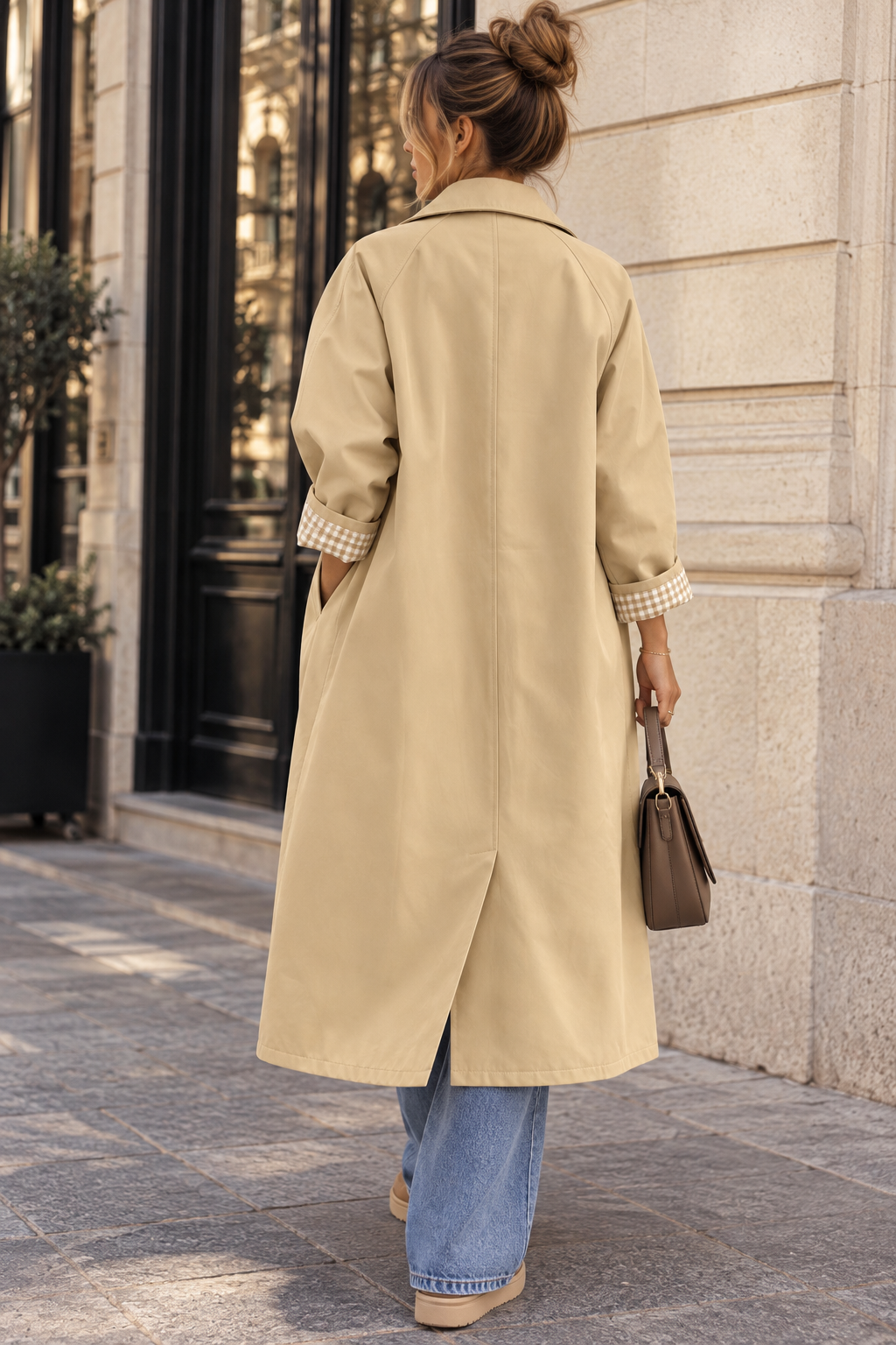 Mariah Stone Longline Trench Coat