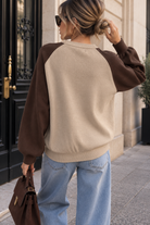 Marielle Taupe & Chocolate Fine Knit Jumper