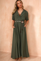 Marley Khaki Belted Maxi Dress
