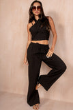 Marlo Black Wide Leg Trouser Co Ord