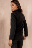 Matilda Black Sequin Lapel Blazer