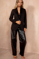 Matilda Black Sequin Lapel Blazer