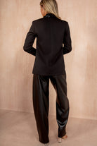 Matilda Black Sequin Lapel Blazer