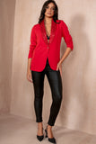 Matilda Red Sequin Lapel Blazer