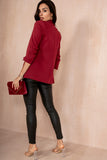 Maxine Burgundy Ruched Sleeve Blazer