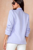 Maxine Lilac Ruched Sleeve Blazer