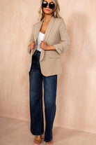 Maxine Mushroom Ruched Sleeve Blazer