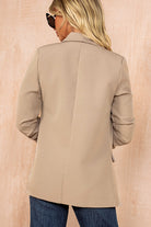 Maxine Mushroom Ruched Sleeve Blazer