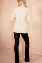 Maxine Stone Ruched Sleeve Blazer