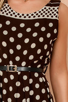Meadow Chocolate Polka Dot Belted Dress