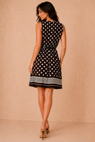Meadow Chocolate Polka Dot Belted Dress