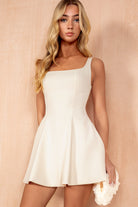 Megan Cream Skater Mini Dress