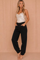 Melanie Black Denim Mom Jeans