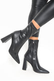 Melanie Black Sock Boots