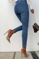 Melody Blue Button Detail Jeans