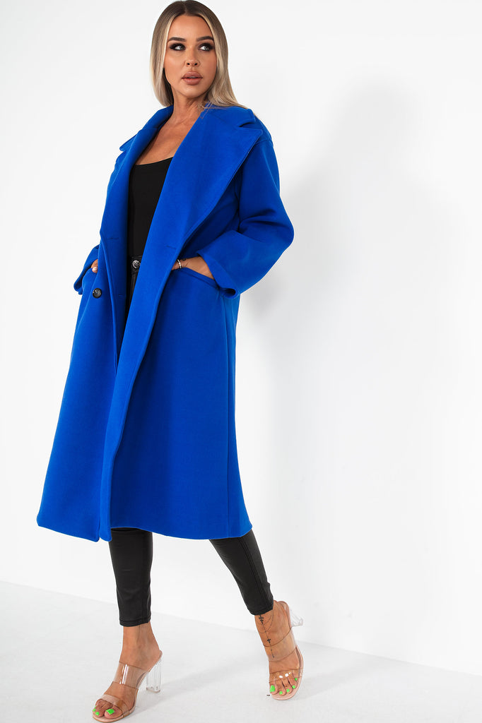 Micaela Blue Longline Coat