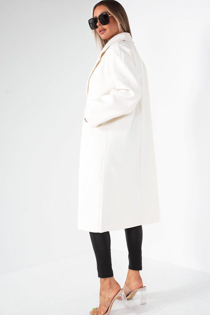 Micaela Cream Longline Coat