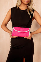 Miley Fuchsia Suedette Detachable Chain Bag