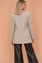 Mindy Stone Shoulder Padded Blazer