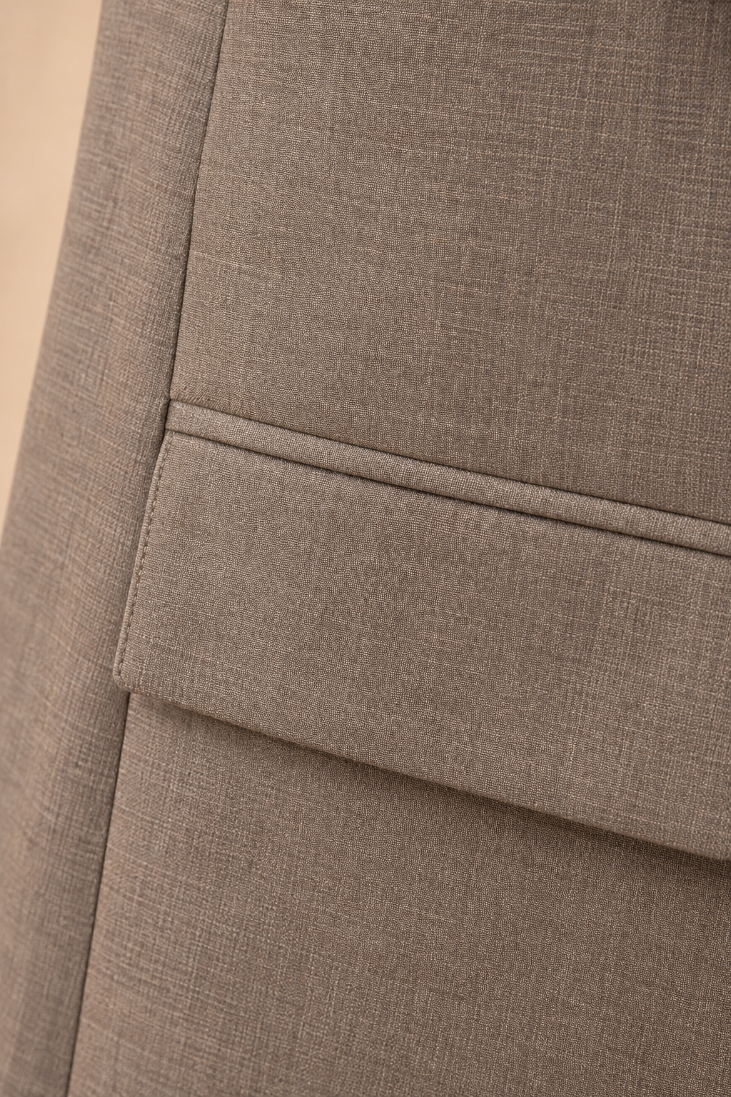 Mindy Taupe Shoulder Padded Blazer