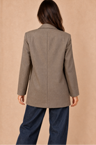 Mindy Taupe Shoulder Padded Blazer