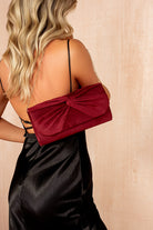 Miranda Burgundy Suedette Detachable Chain Bag