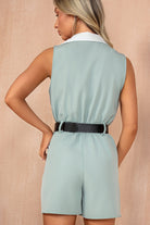 Mirren Duck Egg Belted Playsuit