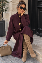Misha Burgundy Fine Knit Coatigan