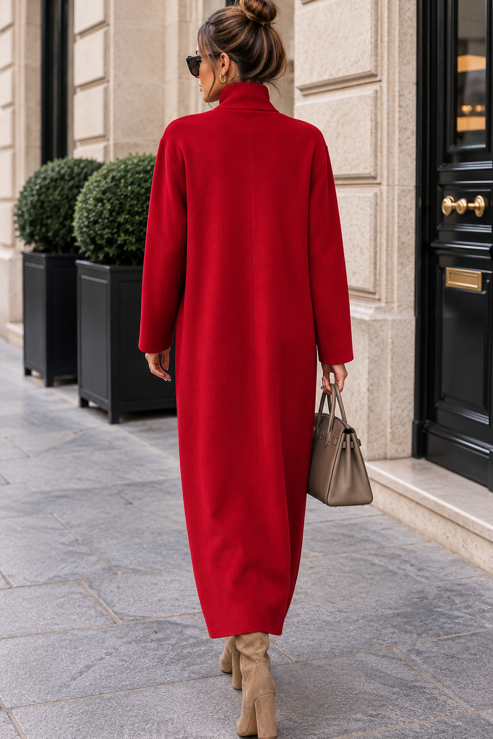 Misha Red Fine Knit Coatigan