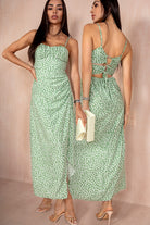 Moira Green Spotted Cami Maxi Dress
