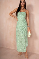 Moira Green Spotted Cami Maxi Dress
