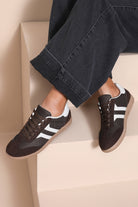 Molly Dark Brown Suedette Trainers